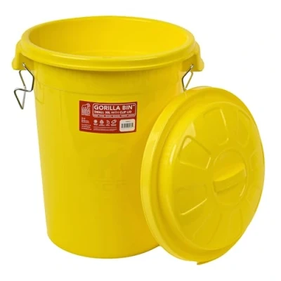 Image of Gorilla Bin™ 30L Bin with Clip Lid Yellow