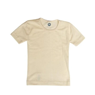 Image of Cosilana, Children&#039;s T Shirt/Undershirt, 45% Organic Cotton, 35% Wool, 20% Silk (5 7 Years EU 128, Natural)