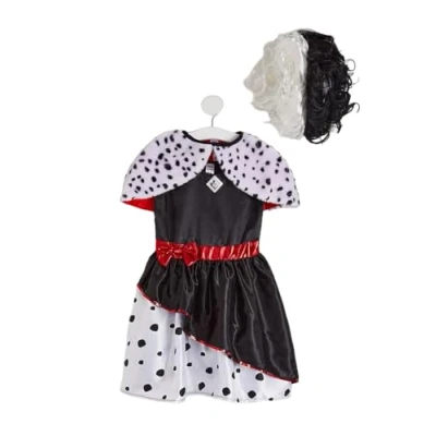 Image of George Officially Licensed Villains Cruella DeVille Costume with Wig Age 11 12