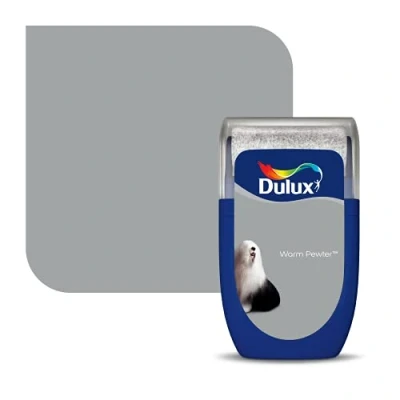 Image of Dulux Walls &amp; Ceilings Tester Paint, Warm Pewter, 30 ml