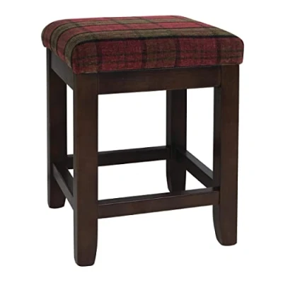 Image of Bolero Dale Low Stools Claret Tartan (2 pack)