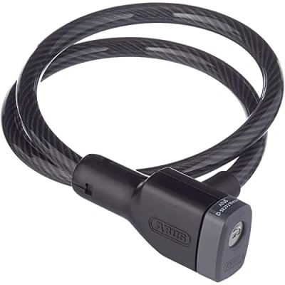 Image of ABUS cable lock Racer 6412K + SCMU bracket steel with plastic coating bike security level 4 85 cm, black