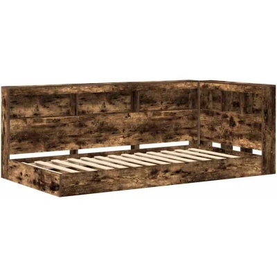 Image of vidaXL Bookcase Bed Smoked Oak 75x190 cm Engineered Wood