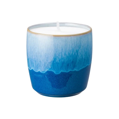 Image of Denby Blue Haze Ceramic Candle Pot