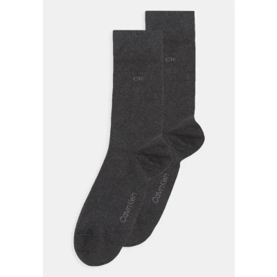Image of Calvin Klein Underwear Unisex 2 PACK Socks, Men&#039;s, Size: 6 8, Dark grey melange