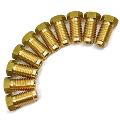 Image of Brass Brake Pipe Fittings 3/8&quot; x 20 UNF Male 10 Pack for 3/16&quot; FL15