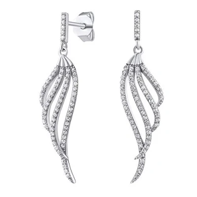 Image of SILVEGO MW01861B Women 925 Sterling Silver Earrings with Zirconia