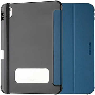 Image of OtterBox React Folio Case for iPad 10.9 Inch (10th Gen 2022), Shockproof, Drop proof, Ultra Slim Protective Case, Tested to Military Standard, Blue Non Retail Packaging
