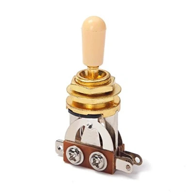 Image of Alnicov 3 Way Pickup Selector Toggle Switch for Les Paul LP Electric Guitar Part,Cream Tip