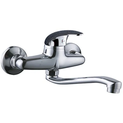 Image of DP Bath Lirio Wall hanging mixer tap (kitchen tap), silver