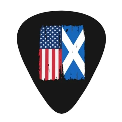 Image of Yifhdes American Scotland Flag Guitar Picks 12 Pcs For Acoustic Accessories 3 Thickness Plectrums Thin/Medium/Heavy Players