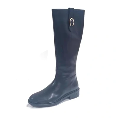 Image of Geox Casual Leather Boot with Breathable Rubber Sole D46TGD for: Women, Black/White, 7 UK