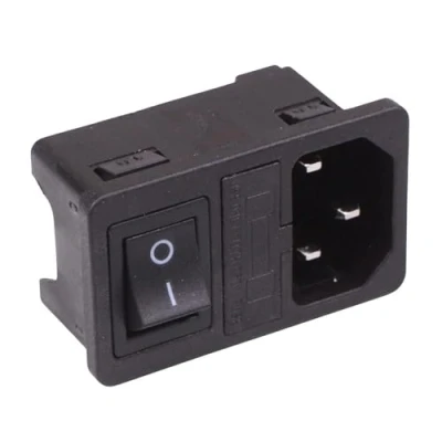 Image of C14 IEC Fused and Switched Inlet Panel Mount 10A