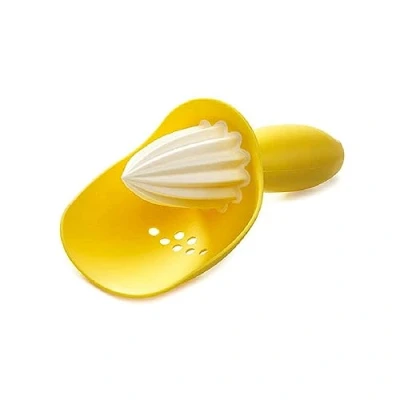Image of Joseph Catcher Citrus Manual Juicer Lemon Reamer Orange Lime Squeezer with Pip Catching Cup, Yellow