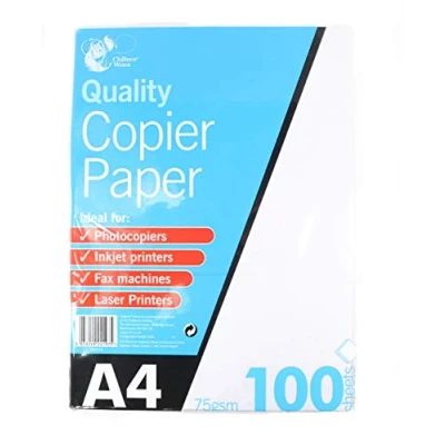 Image of Chiltern Wove 100 SHEETS OF A4 COPIER/PRINTER PAPER FOR HOME &amp; OFFICE USE 75gsm (210 x 297mm)