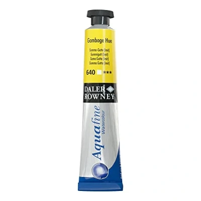 Image of Daler Rowney Aquafine Watercolour Paint, Aluminium Tube, 0.27oz 8 ml, Gamboge Hue