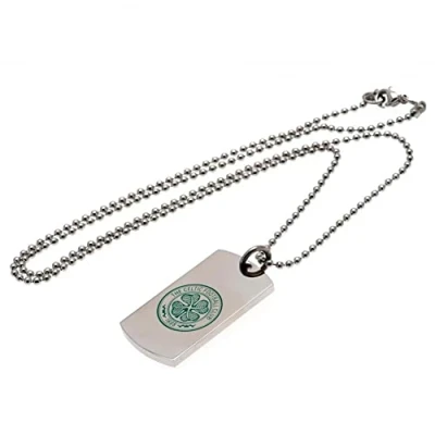 Image of Celtic F.C. Colour Crest Dog Tag &amp; Chain