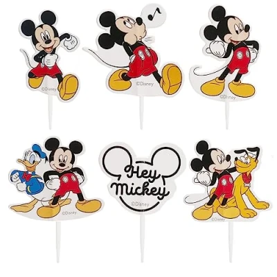 Image of dekora Kit to Make and Decorate Mickey Mouse Cupcakes on Paper 6 Models 30 Units