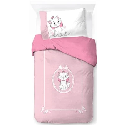 Image of Jay Franco Disney Aristocats 100% Cotton Single Duvet Cover Set Marie White Kitty Bedding Includes 50 x 70 cm Pillowcase