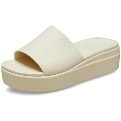 Image of Crocs Women&#039;s Brooklyn Slide, Bone, 9 UK