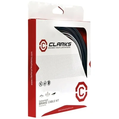 Image of Clarks Cycle Systems Galvanised Road/MTB Brake Inner &amp; Outer Cable Kit, Black, Front Rear