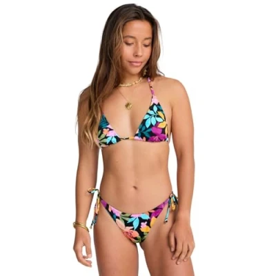 Image of Billabong Mini Bikini Bottoms SOL Searcher TIE Side Tanga Young Womens Blue L