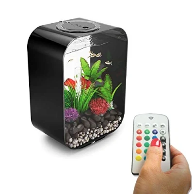 Image of biOrb LIFE 15L Black Aquarium Fish Tank with Multi Colour LED Lighting