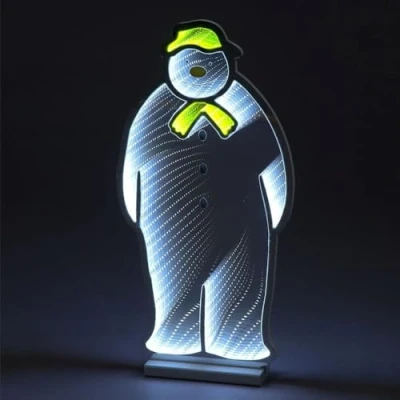 Image of 60cm Infinity led Colourful Christmas Snowman With Base Xmas Light up Decoration