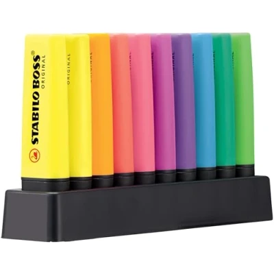 Image of Highlighter STABILO BOSS ORIGINAL Deskset of 10 Assorted Colours