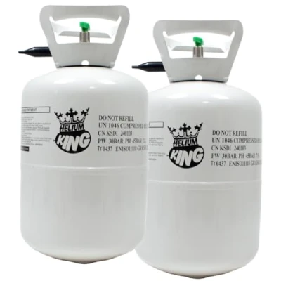 Image of Helium King Balloon Canister 30 9 Inch Gas Cylinder Pack of 2