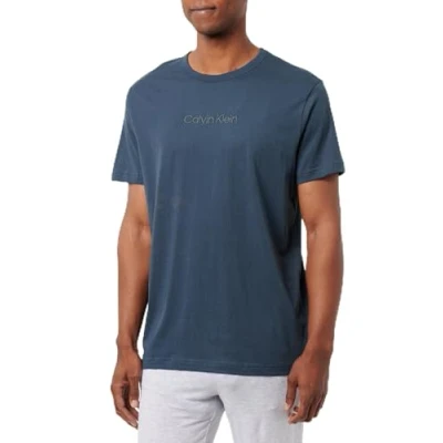Image of Calvin Klein Jeans S/S CREW NECK men&#039;s T shirt in Blue