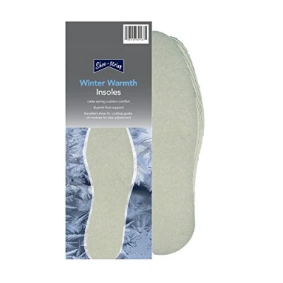 Image of ShoeString Ultimate Comfort Winter Warmth Insoles. Fleece, Thermal and Lambswool All Cut to Size for Your Specific Comfortable fit (ShoeString Fleece Insoles (Pack of Three))