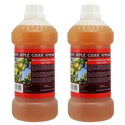Image of Apple Cider Vinegar Tonic with &#039;Mother&#039; 1000ml Natural Raw Unfiltered Plastic Bottle 2 Pack