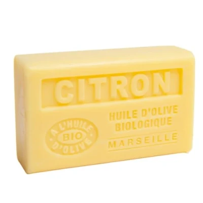 Image of Label Provence Nature Savon de Marseille French Soap Made With Pure Organic Olive Oil and Shea Butter Lemon Fragrance 125 Gram Bar