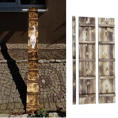 Image of Cat Ladder Stairs Flamed Step for Balcony Window with Metal Hooks 1 m 6 (Length m)