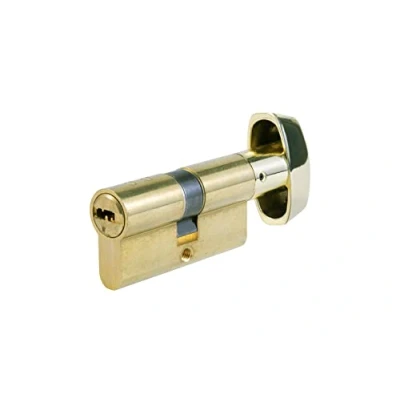 Image of TESA Assa Abloy T85B3535L Cilindro T80 perfil Euro botón de 35Bx35, leva R15, acabado latón. 5 llaves 2030/35BX35 LT 5L.E20, Brass Finish, 35 x mm
