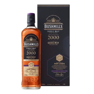 Image of Bushmills Causeway Collection Port Cask Finish 70 cl + Gift Box Irish Single Malt Whiskey Limited Edition Rare Global UK Exclusive