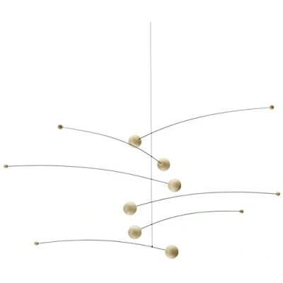 Image of Flensted Mobiles Mobile, Steel Wood, Be/Black, 35x75 cm