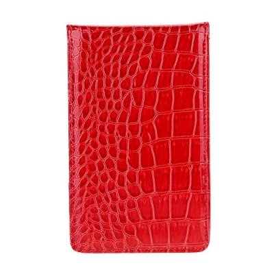 Image of Leather Golf Scorecard Holder, Score Counter Keeper Card Holder (Red)
