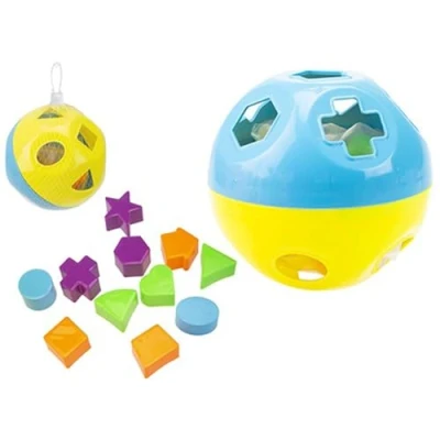 Image of Educational Multicolor Shape Sorter Ball With 12 Bricks (1 Pc.) Durable &amp; Engaging Design Perfect Gift for Toddlers Preschoolers