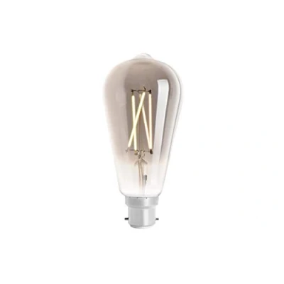 Image of 4lite WiZ Connected ST64 Smoky White WiFi LED Smart Bulb B22 Bayonet Cap