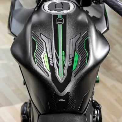 Image of Resin Bike Motorcycle 3D Stickers Compatible with Kawasaki Z650 2024. Tank Protector from Impact and Scratches. Sticker Gadget Moto