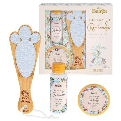 Image of MAD BEAUTY Disney Bambi Thumper Pedicure Footcare Set, Foot Soak &amp; Lotion, File, Moisturize Cleanse, Restore, Decorative Cosmetic Gift