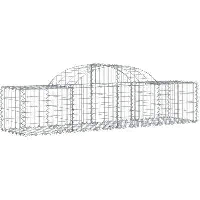 Image of Vidaxl Arched Gabion Baskets 20 pcs 200x50x40/60 cm Galvanised Iron