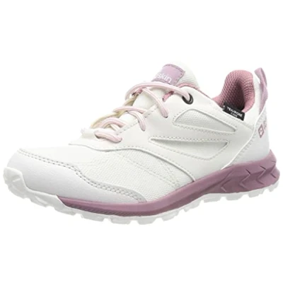 Image of Jack Wolfskin Woodland Texapore Low K Walking Shoe, Egret, 13.5 UK Child