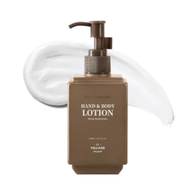 Image of [VILLAGE11FACTORY] WILL COMFORT Hand &amp; Body Lotion (300ml) Korean skincare Vegan and with Hinoki Essential Oil for Deep Nourishment Lasting Hydration