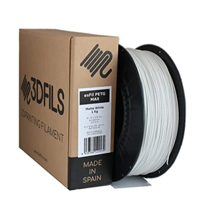 Image of 3DFILS Matte White PETG Filament for 3D Printing (1.75 mm / 1 kg, White)