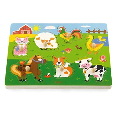 Image of Viga Toys 51273 Sound Puzzle Farm