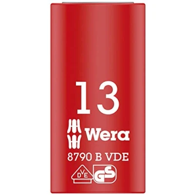 Image of Wera 8790 B Zyklop VDE 3/8&quot; Drive Socket, 13 x 46 mm, 05004957001