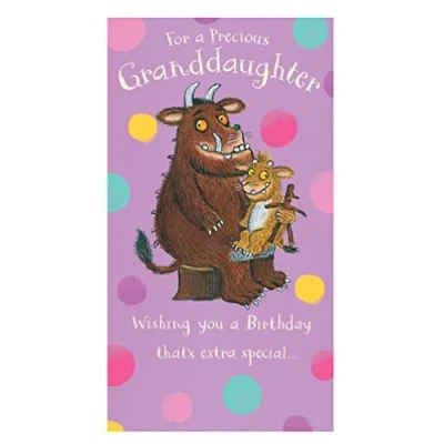 Image of The Gruffalo Granddaughter Birthday Card, Card Gruffalo, Happy Granddaughter,Multi,9 x 5